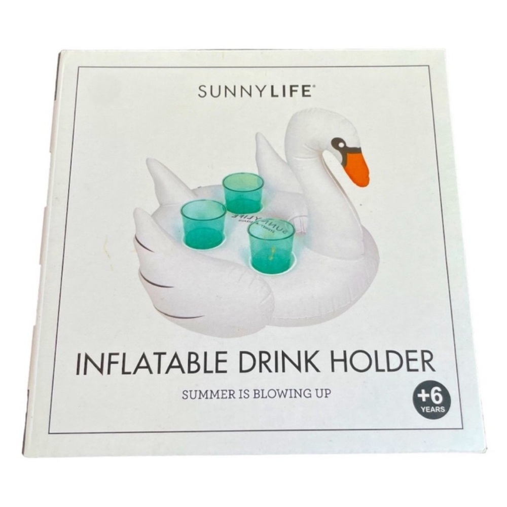 SunnyLife inflatable drink holder swan